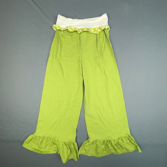 Persnickety Girls Lime Green Ruffle Pants 12 Years Made in USA - Picture 1 of 5